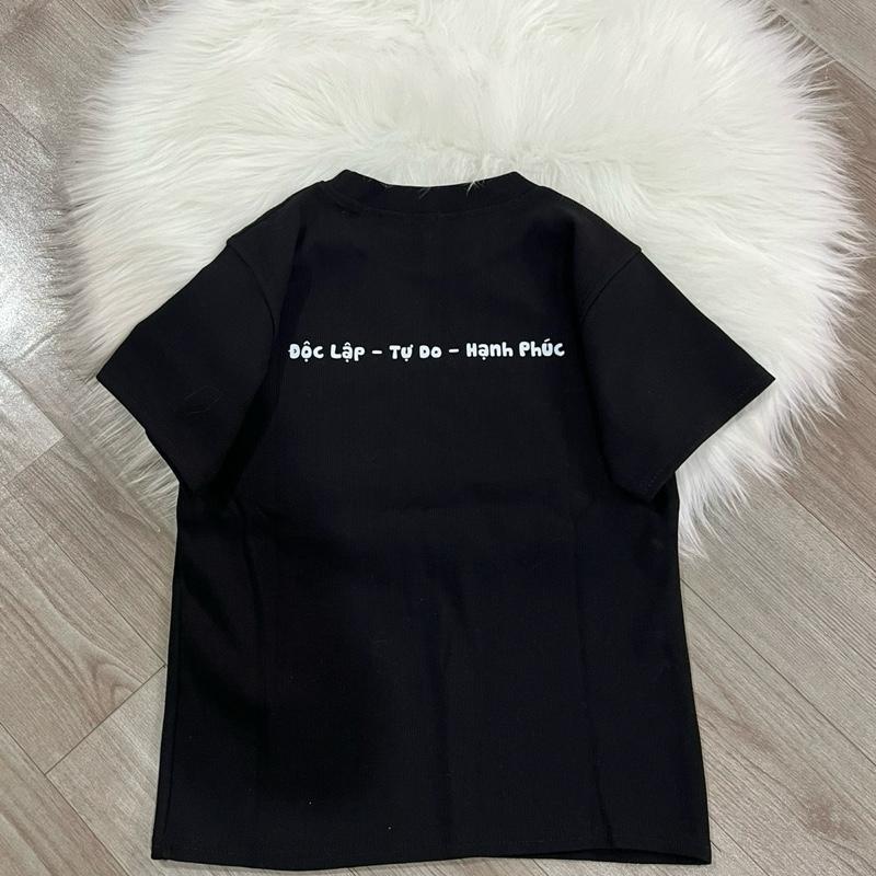 Áo thun babytee NỮ DÁNG ÔM in hình NÓN LÁ 3D CỜ VIỆT NAM chất Cotton tăm zip mềm mịn mẫu mới 2025