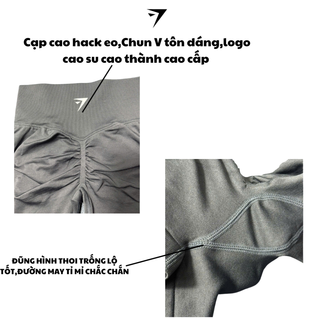 Quần Legging Tập Gym,Cạp Cao Chun Mông Tôn Dáng,Chất Dệt Kim 10% Elast Cao Cấp GB134 (Bản Mới)