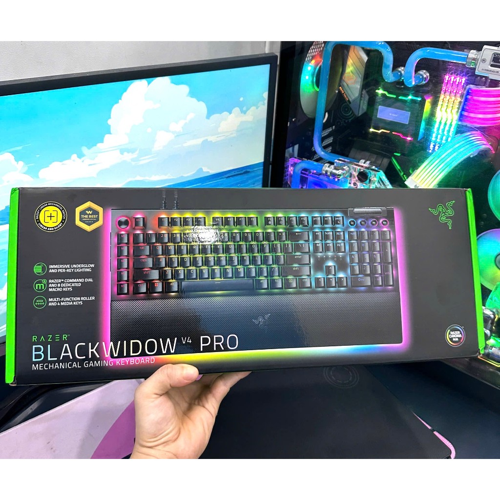 Bàn phím cơ Razer BlackWidow V4 Pro RGB Razer Switch Green , new 100% , giá rẻ nhất shoppe | BigBuy360 - bigbuy360.vn
