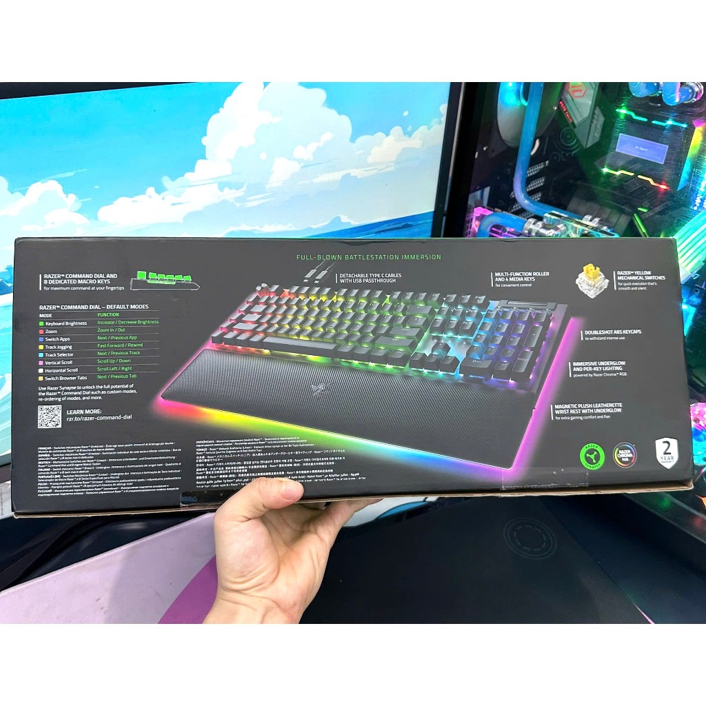 Bàn phím cơ Razer BlackWidow V4 Pro RGB Razer Switch Green , new 100% , giá rẻ nhất shoppe | BigBuy360 - bigbuy360.vn