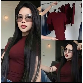 Áo Thun Trơn Basic Ôm Dáng Fit Nữ Đẹp