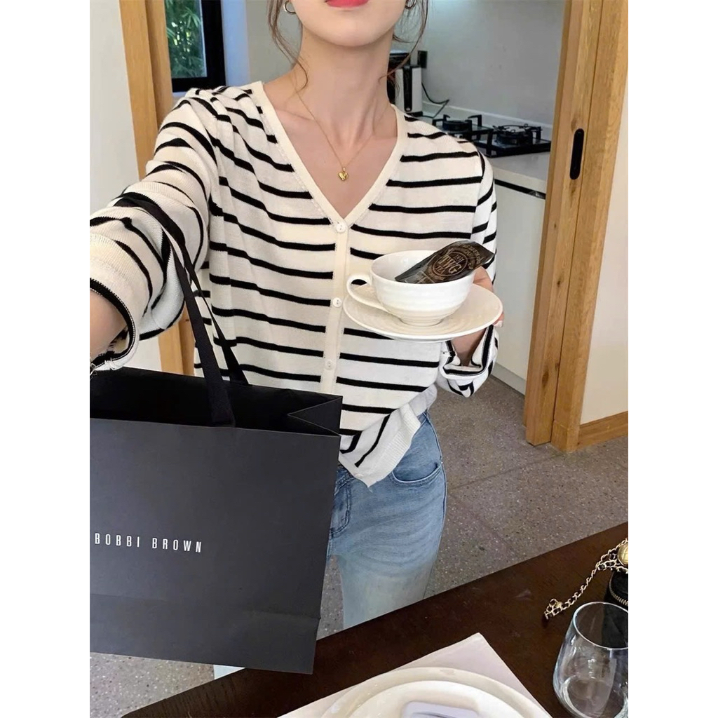 [NEW/SẴN] Áo Cardigan len cổ tim cúc cài 6 màu hàng QC 8811