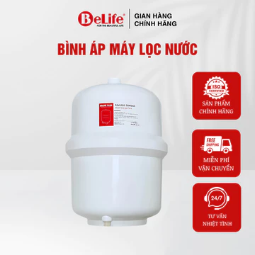Bình áp máy lọc nước 3.2G Belife dung tích 8 lít, dùng cho mọi loại máy lọc nước Ro (kèm van bình áp)
