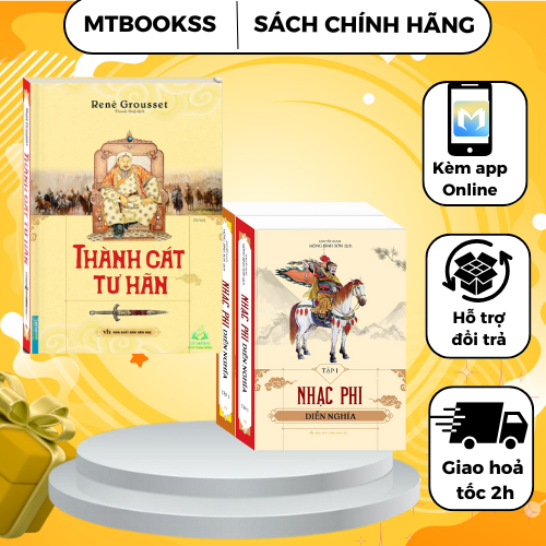Sách - Combo Nhạc Phi Diễn Nghĩa (Trọn bộ 2 tập bìa cứng) + Thành Cát Tư Hãn