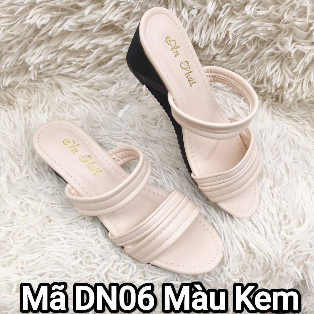 Dép nữ đế xuồng da xịn thật cao cấp palmyran mã DN06T- dép da trung niên