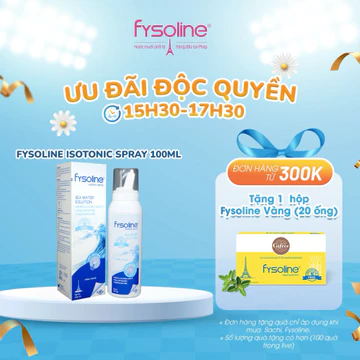 Fysoline - Xịt nước muối biển sâu Pháp 100ml - Vệ sinh, giữ ẩm, cân bằng sinh lý niêm mạc mũi