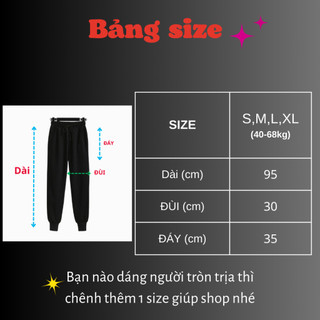 Quần dài tron bo gấu Cạp Chun Chất nỉ  Đen Trắng, quần Thể Thao Unisex Dày Dặn Phong Cách Ulzzang SSL