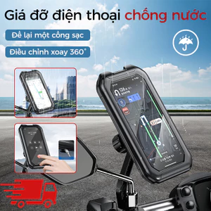 Giá đỡ điện thoại xe máy chống nước mới, có thể điều chỉnh 360°, giá đỡ điện thoại xe máy, chống sốc và chống mưa