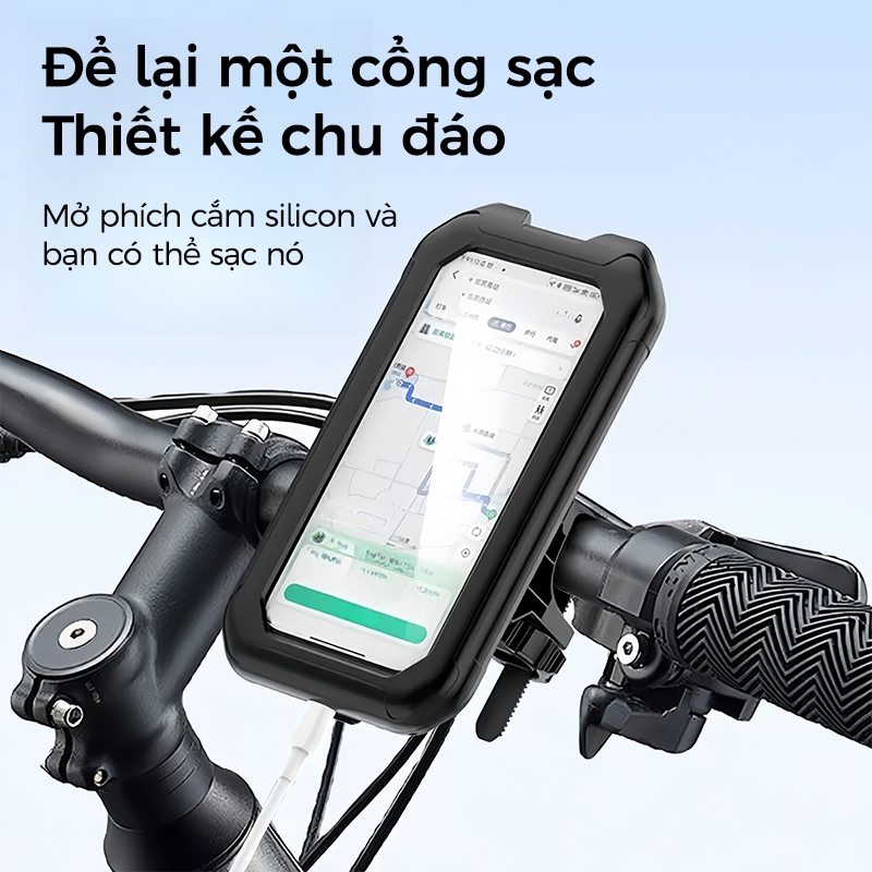 Giá đỡ điện thoại xe máy chống nước mới, có thể điều chỉnh 360°, giá đỡ điện thoại xe máy, chống sốc và chống mưa