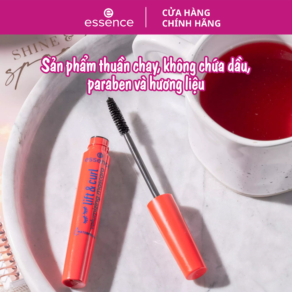 Mascara dày và cong mi chống nước Essence lift & curl volumizing 7.5ml