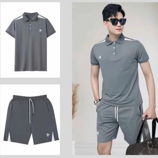 Đồ Bộ Nam GUDO Cổ Bẻ Kiểu Dáng Basic Chât Liệu Tổ Ong Không Bai Xù Cổ Bẻ Sang Trọng Phối Thể Thao G18