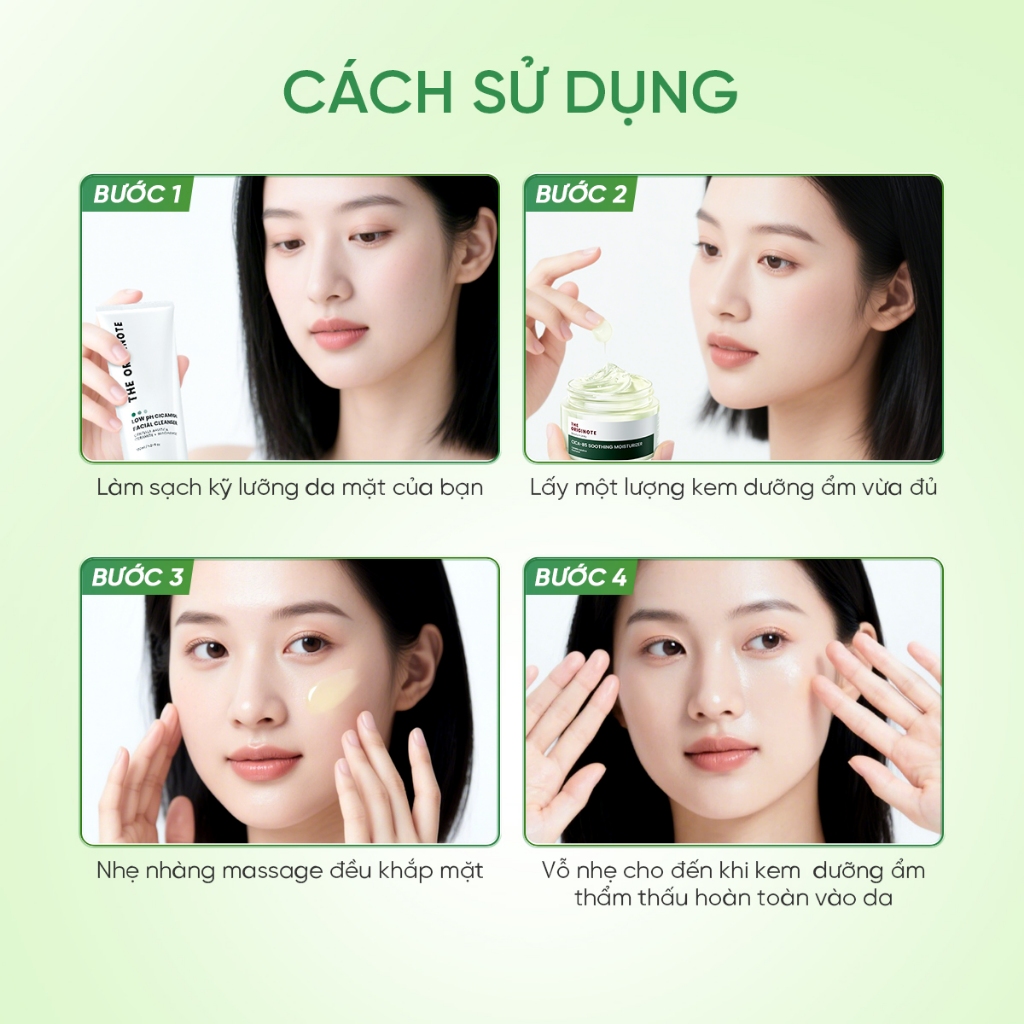 Kem Dưỡng Làm Dịu Da Cica-B5 The Originote phục hồi dưỡng ẩm giảm mụn cải thiện hàng rào bảo vệ da Soothing Moisturizer