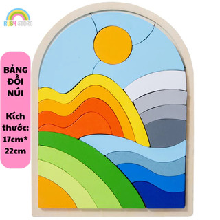 Đồ chơi gỗ- Đồ chơi giáo dục - Đồ chơi xếp hình gỗ 3D hoạt cảnh vui nhộn cho bé