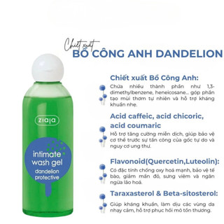 Dung Dịch Vệ Sinh Ziaja Intima Hoa Lan Chuông/Vỏ Sồi /Cúc La Mã/ Cúc Vạn Thọ/ Bồ Công Anh/ Tạo Bọt 200ml/ 230ml/ 500ml