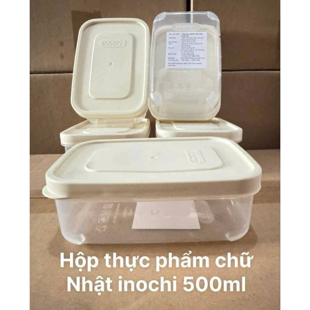 Hộp đựng thực phẩm inochi 500ml chịu nhiệt tốt dùng được ngăn đông và ...