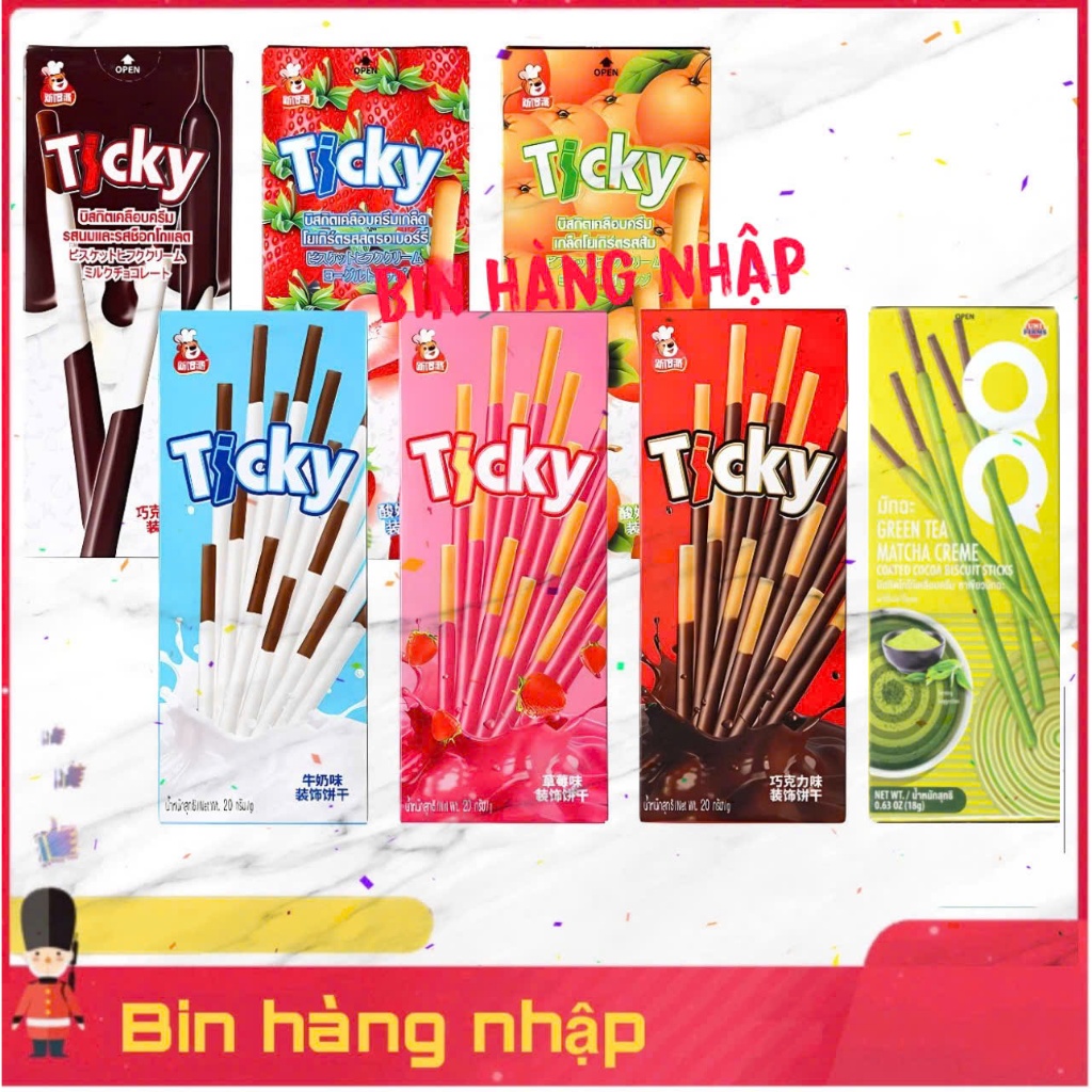 Bánh que ticky phủ chocolate thái lan lốc 12 hộp | Shopee Việt Nam