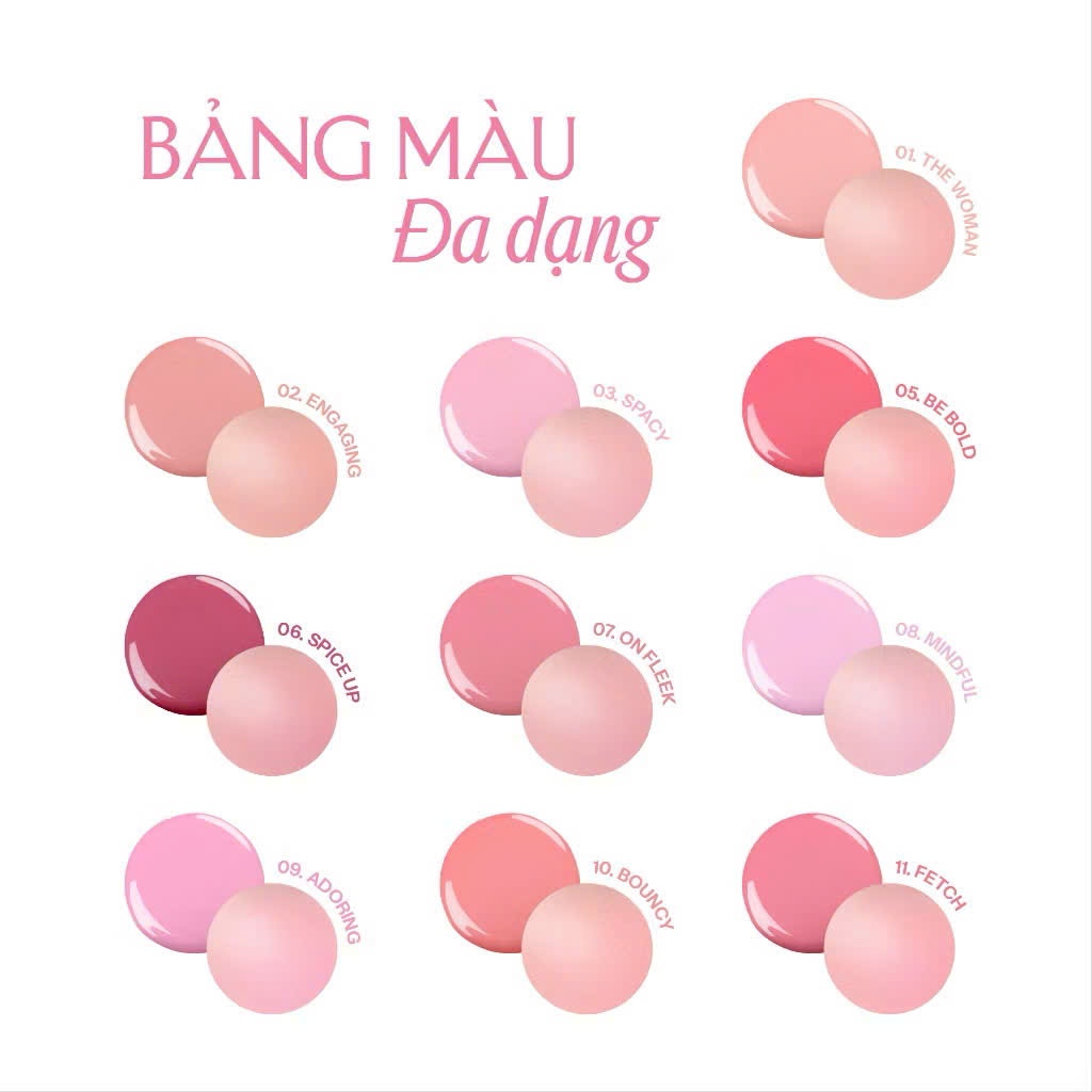 Phấn má Lemonade Mirror Blush Cushion Căng Bóng Dạng Phấn Nước Thuần Chay 8g | NHÍM HOUSE