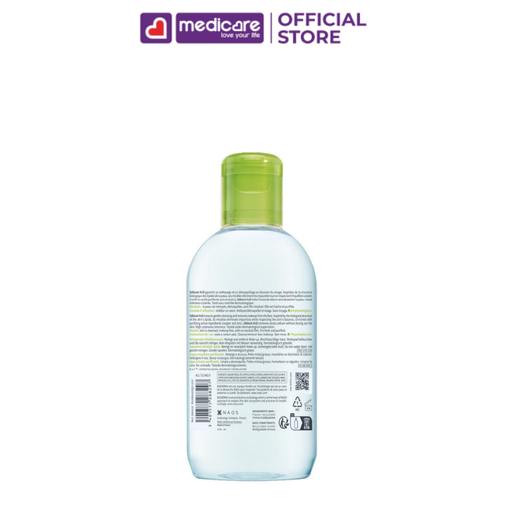 Nước tẩy trang Bioderma SENSIBIO H20 dành cho mọi loại da, da dầu mụn, da nhạy cảm 100ml - 250ml - 500ml