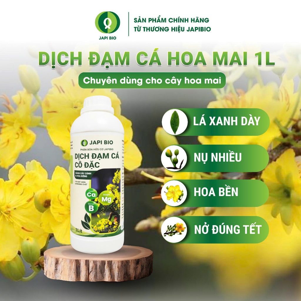 Đạm Cá Cho Cây Cảnh JapiBio 1L – Đạm Cá Cô Đặc – Kích Rễ – Dưỡng Lá – Ra Hoa Đẹp – Không Mùi