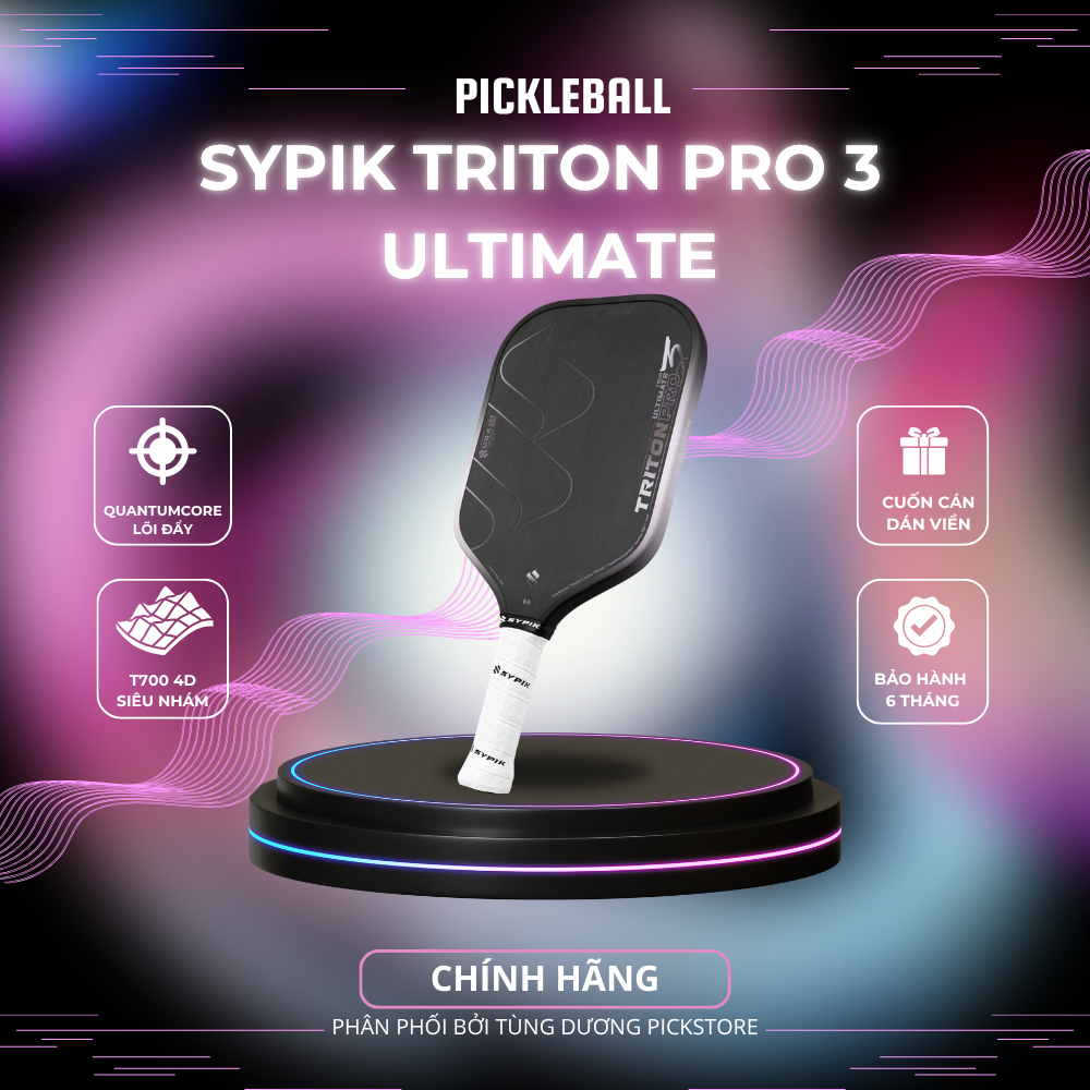 Vợt Pickleball Sypik Triton Pro 3 Ultimate – Carbon T700 4D Siêu Nhám ...