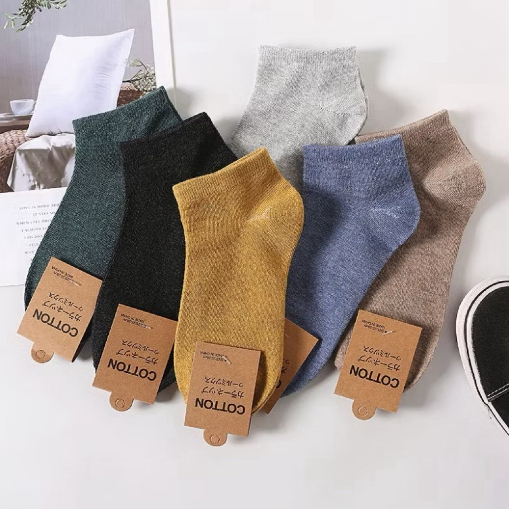 Set 10 đôi tất cổ ngắn cho nam nữ nhiều màu