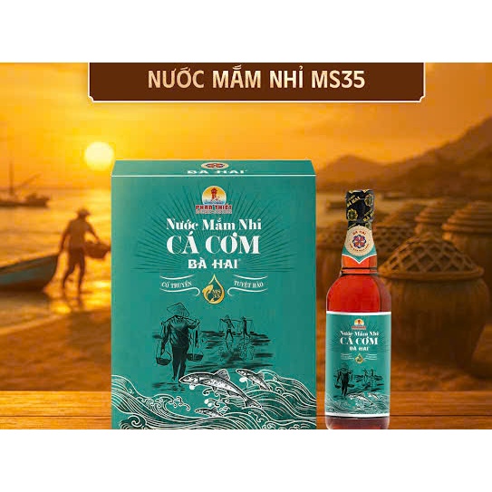 Nước mắm nhỉ cá cơm Bà Hai MS35 6chai x 500ml (pet)