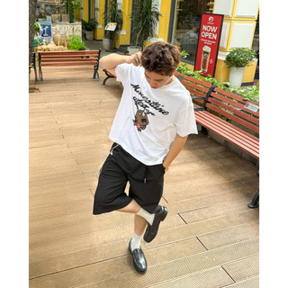Áo thun MMESTLINE "LAZY DOG" form Boxy in trame lụa vải Premium Cotton