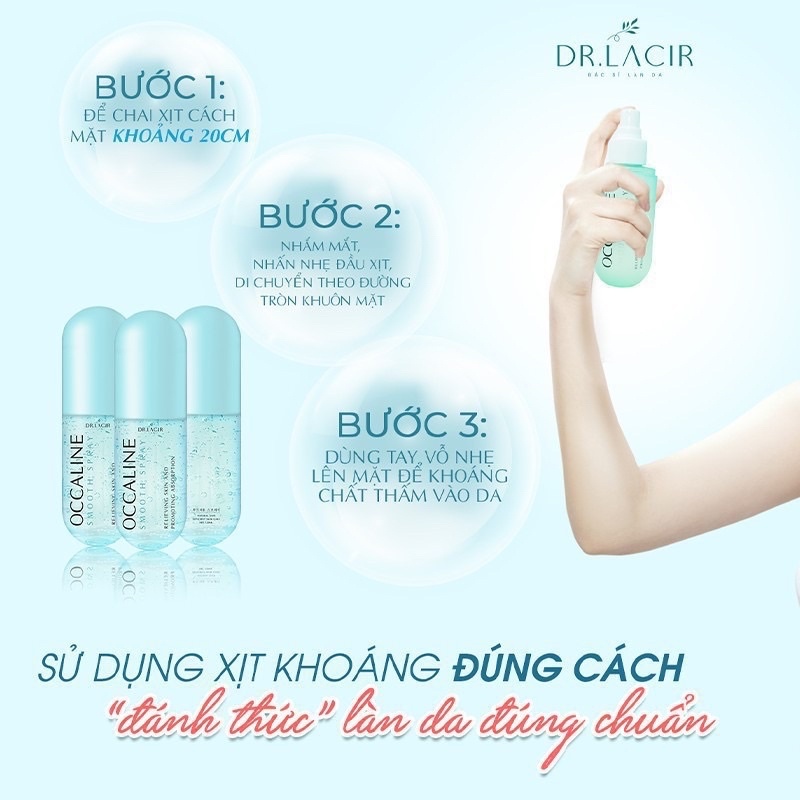 Xịt Dưỡng Căng Bóng Tế Bào Gốc Dr.Lacir Ocaline Smooth Spray 100ml