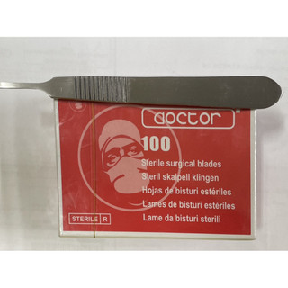 Hộp 100 lưỡi dao mổ số 10.11.12.15 (tặng kèm cán dao số 3)