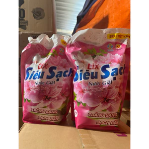 Combo 2 túi nước giặt Lix Siêu Sạch dung tích 2.4kg/túi