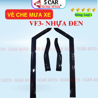 Vè che mưa xe Vinfast VF3 loại Nhựa đen , ngăn mưa tràn vào xe, khi đi trời mưa dễ dàng hé kính cho mát