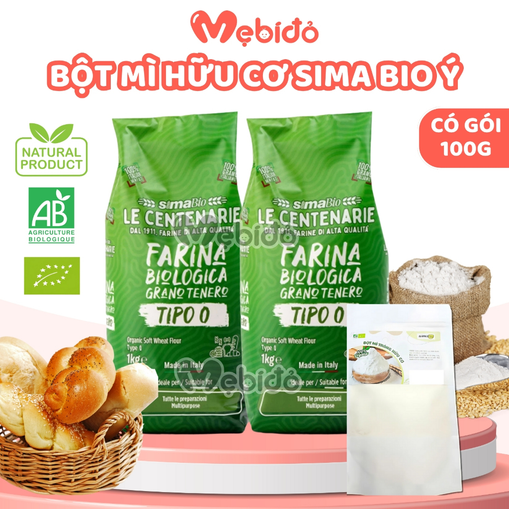 Bột Mì Trắng Hữu Cơ Sima Bio Nhập Khẩu Ý Làm Bánh Quy Bánh Ngọt Cho Bé Ăn Dặm – Shop Mẹ Bí Đỏ