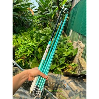 Cần Câu Đài Điêu Thuyền 5H Full Sơn Xanh Các Lóng Chuyên Rô Riếc Chép Chất Lượng Cao