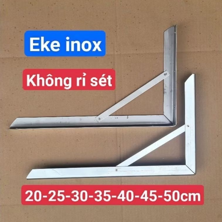 BỘ 2 CÁI pat kệ inox, giá đỡ chữ L, eke inox không rỉ sét, bản lề cố ...