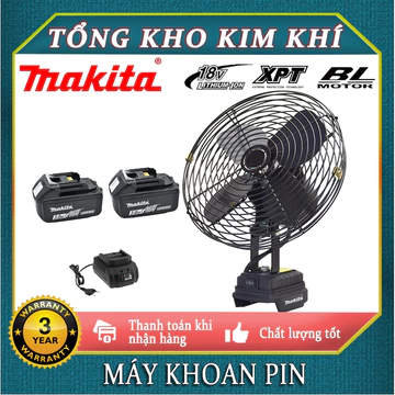 Quạt tích điện mini, quạt Tích Điện Pin 10 Cell, Quạt Pin Makita, Quạt Để Bàn Tích Điện 2 Cấp Độ Gió Siêu Mát