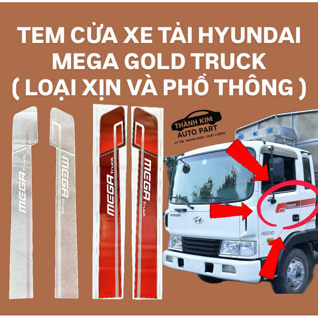 TEM CỬA XE TẢI HYUNDAI MEGA GOLD TRUCK