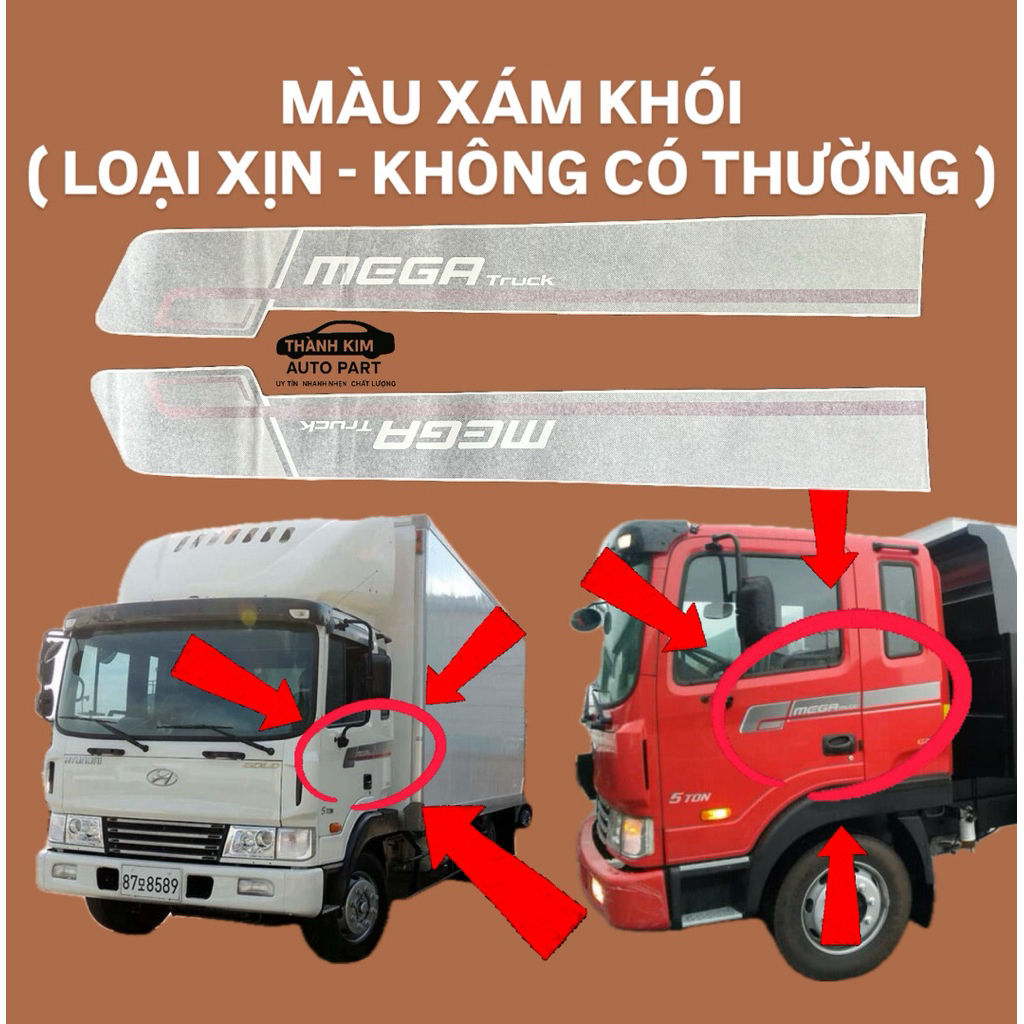TEM CỬA XE TẢI HYUNDAI MEGA GOLD TRUCK