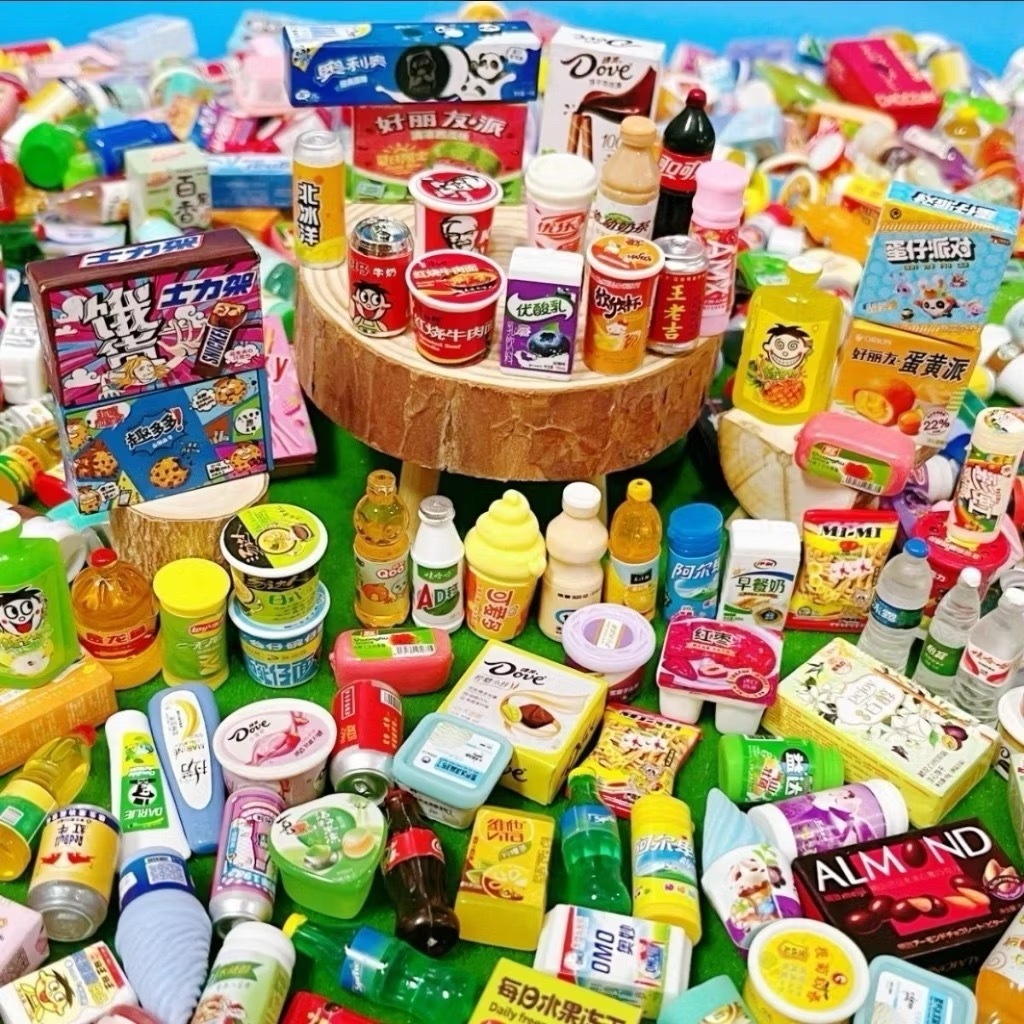 Đồ Chơi Tạp Hóa Đồ Dùng Siêu Thị Mini Trang Trí Nhà Búp Bê Cửa Hàng Tạp Hóa Mini DIY Doll House