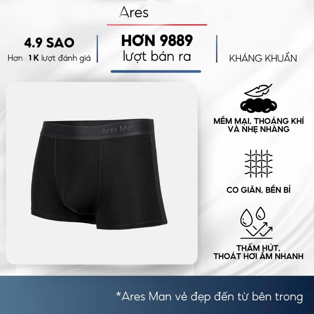 Quần lót nam Kelvin Man chất thun lạnh mềm mịn siêu mát, thấm hút mồ hôi – Mẫu Ares men 2.0