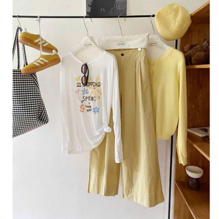 Áo thun nữ dài tay Thu Đông in hình Hoa mùa Xuân Spring JULY FASHION, Áo thun nữ tay dài xượt dáng rộng mềm mại ấm áp