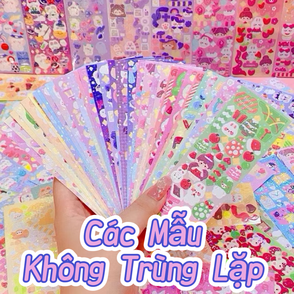 Dán Hình Mẫu Không Trùng Nhau Giá Rẻ Dán Hình Trang Trí Tập Vở DIY Dành Cho Bé Sticker Giá Sỉ