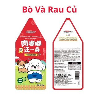 Pate Sốt Kem Doggy Man Gói 70g, Làm Từ 85% Thịt Tươi, Thơm Ngon Bổ Dưỡng Cho Chó