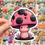 Set 100 Sticker Mẫu những cây nấm lùn cute Chống Nước Dán Laptop Vali Mũ Bảo Hiểm Sổ Tay