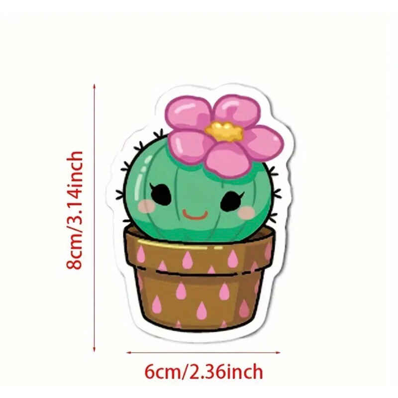 set sticker cây xương rồng bé xinh