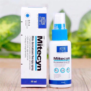 [Chính hãng Kỳ Nam] Xịt Alkin Mitecyn hỗ trợ các bé chó mèo bị ghẻ chai 50ml