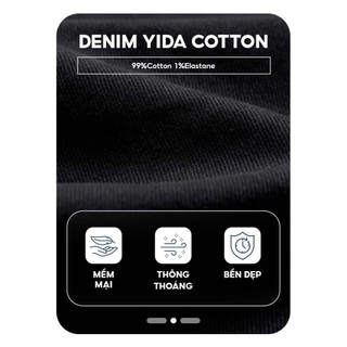 [SALE OFF] Chân váy jean nữ YODY dáng midi chất denim co giãn nhẹ CJN7019