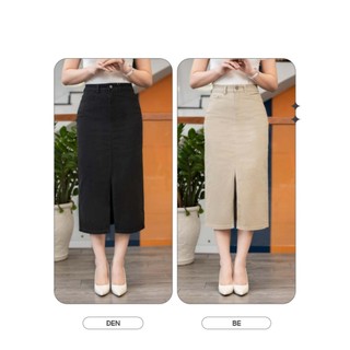 [SALE OFF] Chân váy jean nữ YODY dáng midi chất denim co giãn nhẹ CJN7019