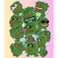 Set 60 Sticker Nhân vật meme Crazy frog vui nhộn Chống Nước Dán Laptop Vali Mũ Bảo Hiểm Sổ Tay