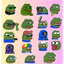 Set 60 Sticker Nhân vật meme Crazy frog vui nhộn Chống Nước Dán Laptop Vali Mũ Bảo Hiểm Sổ Tay