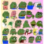 Set 60 Sticker Nhân vật meme Crazy frog vui nhộn Chống Nước Dán Laptop Vali Mũ Bảo Hiểm Sổ Tay